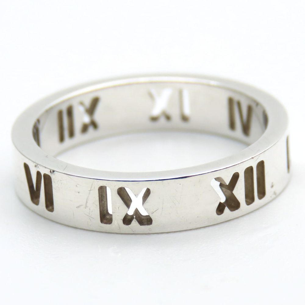 Folosit TIFFANY&Co. Inel Atlas Îngust EU#46 Argint925 2.0g Accesorii Argint