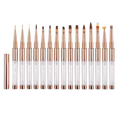 Mâner Nail Art Liner Perie pentru foraj cu apă Perie pentru pictură Diy Penion pentru pictură Desen Pen Perie cu gel UV Nail Art Pen specializat