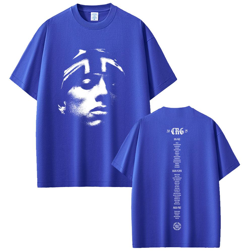 Rapper Central Cee Face Graphic T Shirt CANT RUSH GREATNESS World Tour 2025 Tshirt Unisex Women Hip Hop Fashion Oversized Tshirt