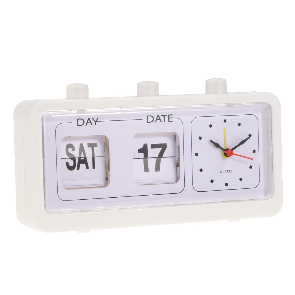 Digital Retro Fashion Flip Clock Operated Mechanical Clock Flip Day Date Time Vintage Fashion Clock For Home Decora Idea Gifts