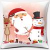 Santa Print Series Pattern Pillowcase Square Pillowcase Home Office Decoration Pillowcase