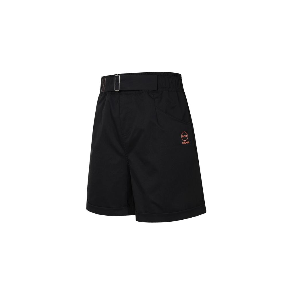 Adidas Neo Solid Color Loose-Fit Athletic Shorts Women Bottoms Black IP3905