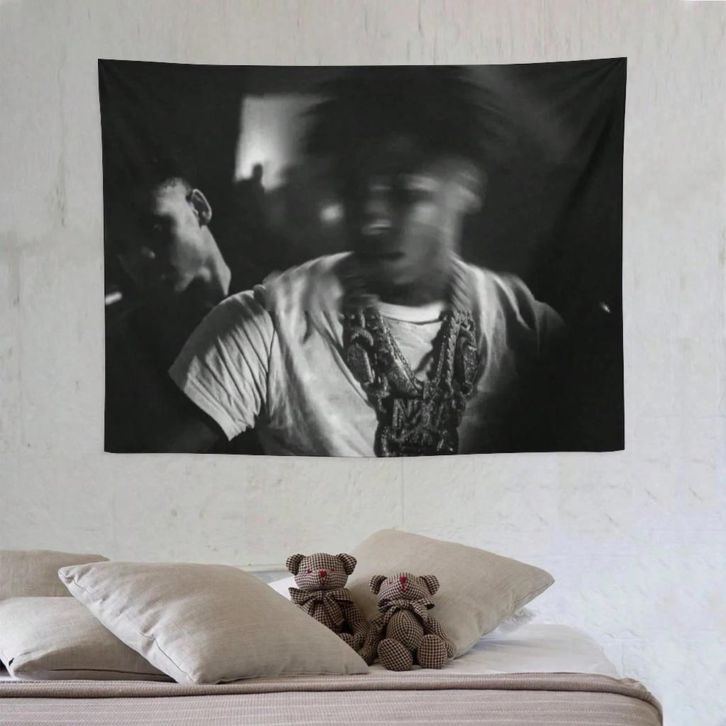 1pc JayZ  DMX 90s Hip Hop Icon Collage Tapestry  Polyester 2D Wall Hanging for Bedroom Living Room Dorm  Hip Hop Enthusias