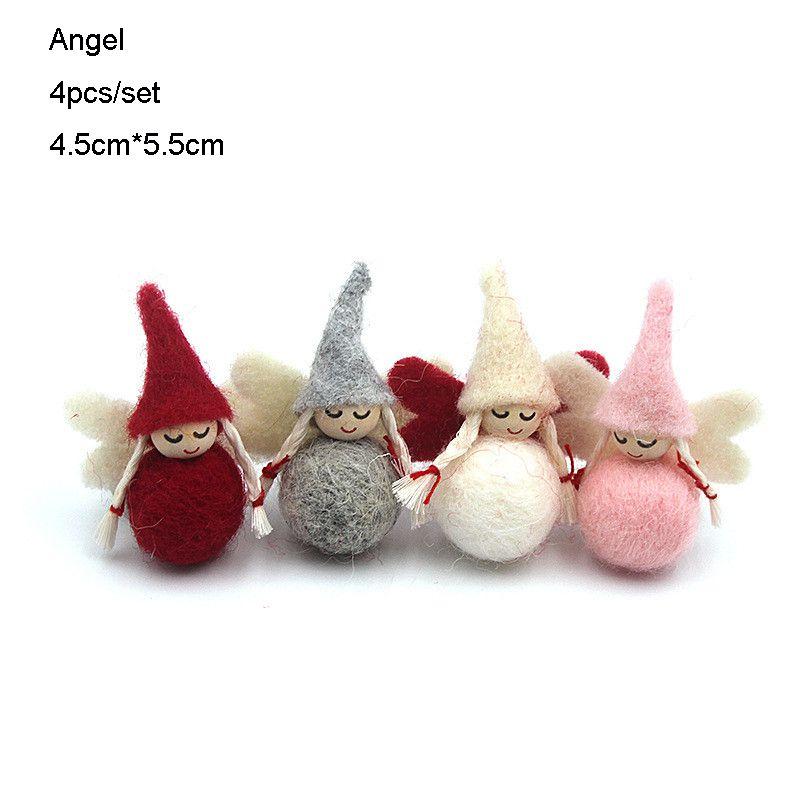 Wunderschön gefertigte Weihnachtsbaumschmuck-Kollektion mit einzigartigen Filz- und Holzdesigns für die Heimdekoration