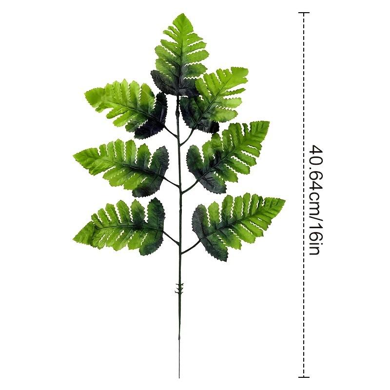 Simulated Green Plant Single Persian Leaf, Home Dining Table Ornament Diy Plant Wall Background Accessories Fake Flower Decoration