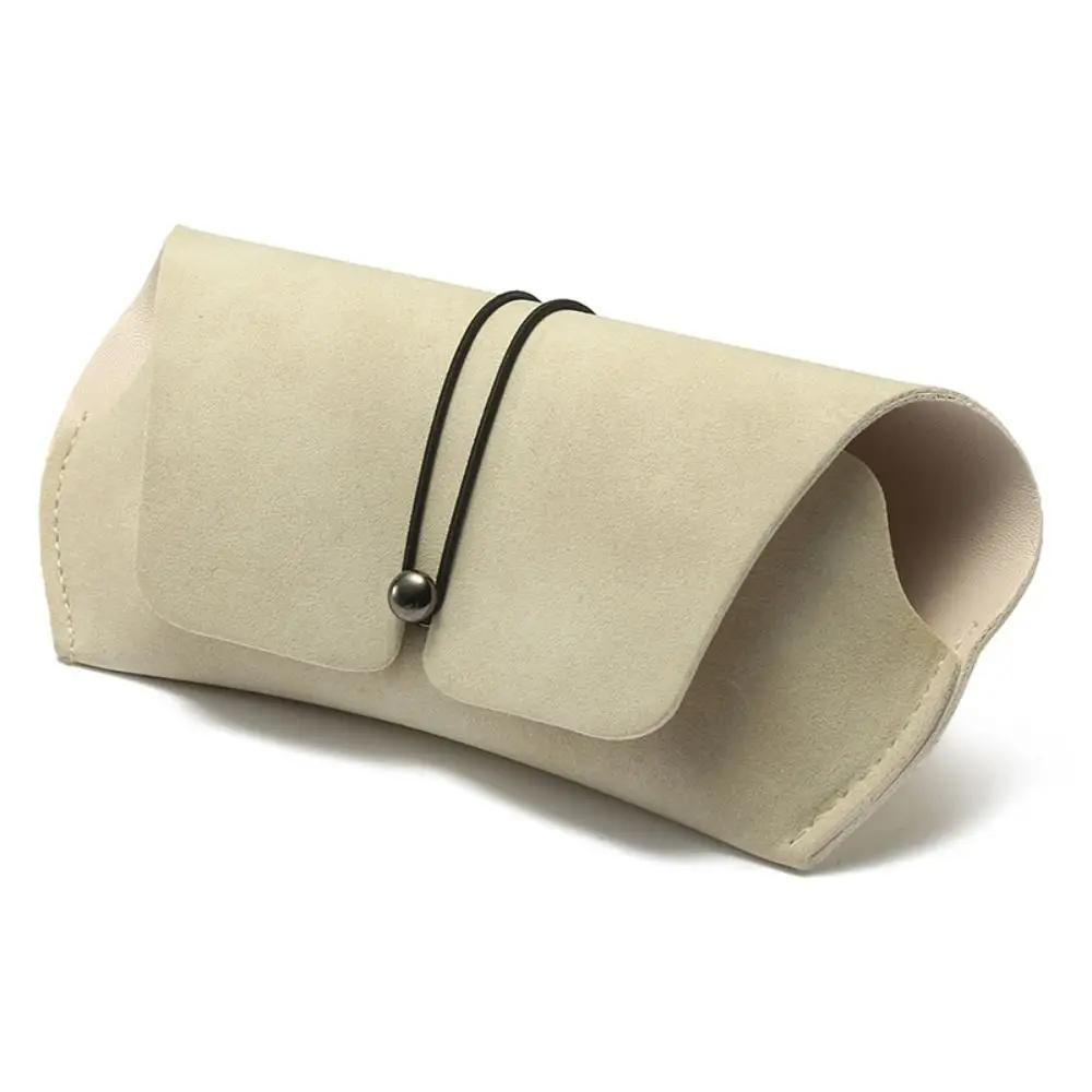 Fashion PU Leather Glasses Case Anti-knock with Pull Cord Reading Glasses Bag Waterproof Sunglasses Pouch Eyewear Accessories