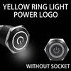 12/16/19/22mm Black shell Push Button Switch Metal Waterproof Latching Momentary LED Light Car Engine Power Switch Blue Red HUSA