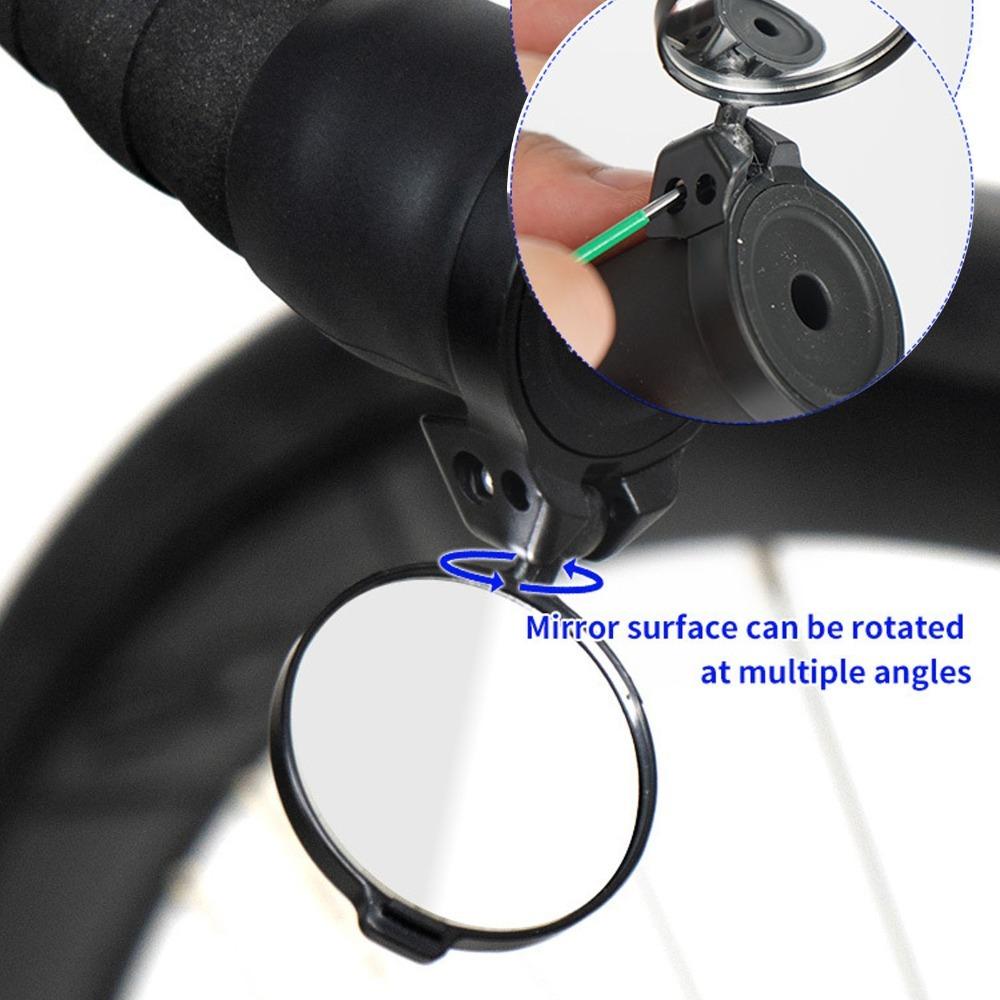 Acrylic Mirror Cycling Rearview Mirror Rotatable Cycling Rearview Mirror  Long‑distance Cycling 32-36mm Diameter