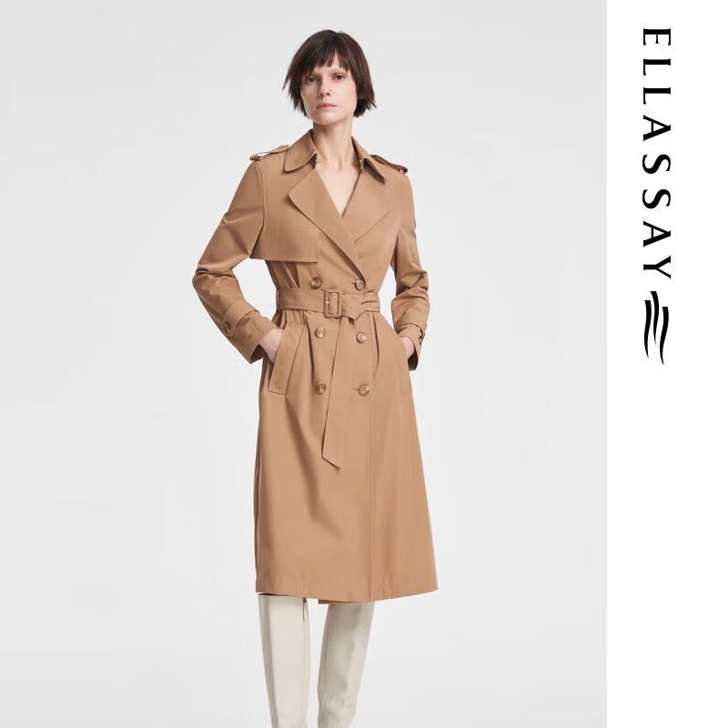Женский приталенный двубортный тренч ELLASSAY S
