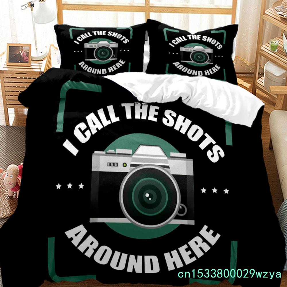 Vintage Camera Duvet Cover Fashion Comforter Bedding Set Soft Quilt Cover And Pillowcases For Teens Boy Single/Double/Queen/King