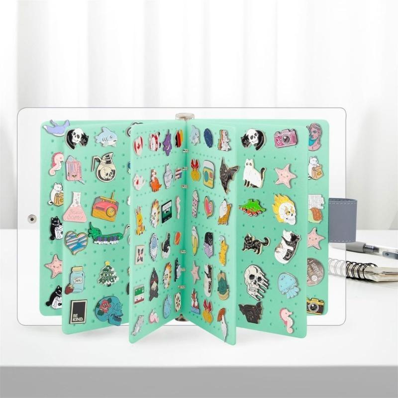 652F Vilt Display Boek Spelden Collectie Opberg Map voor Broche Verzamelaars Draagbare Medailles Badge Container