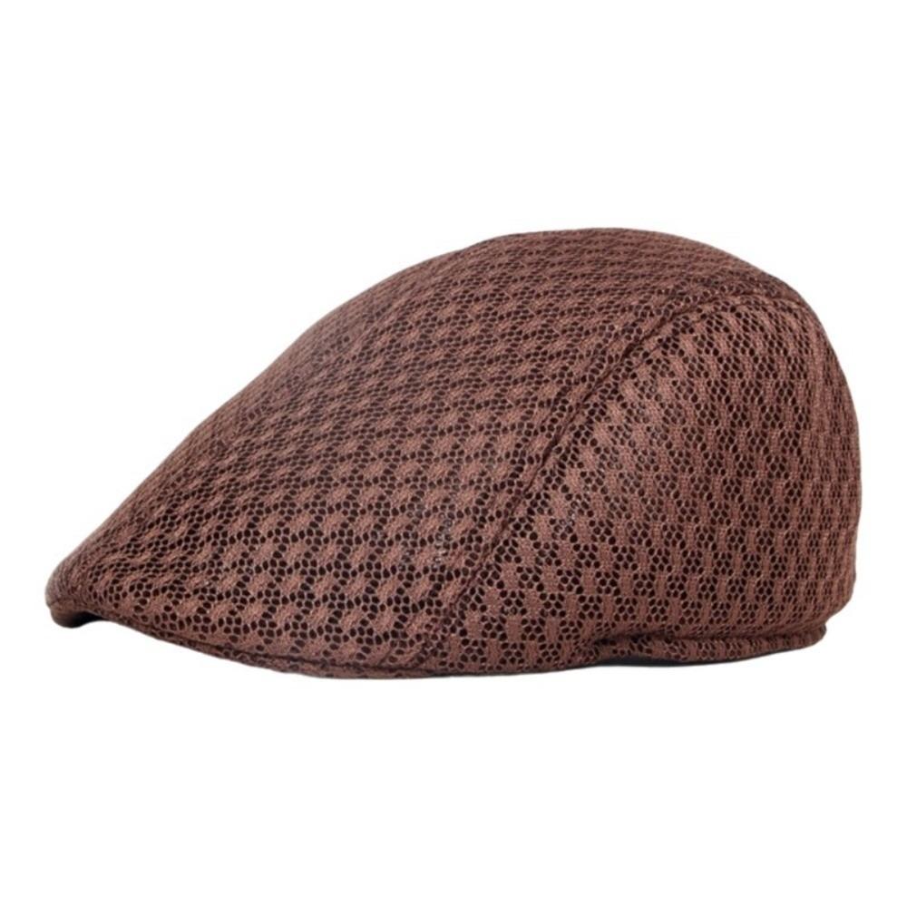 

Hollow Children Forward Cap Korean Style Sun Hat Simple Mesh Beret Boy кофейный