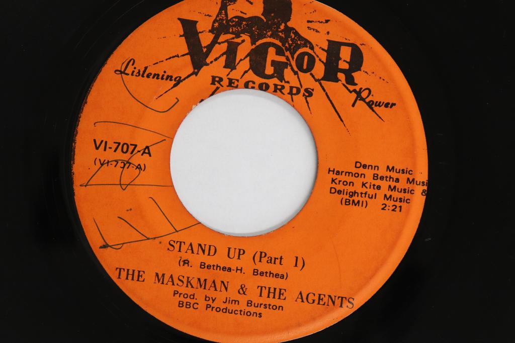 7inch Record MASKMAN, AGENTS - Stand Up VI707 VIGOR RECORDS 1973 US Soul/Funk Used