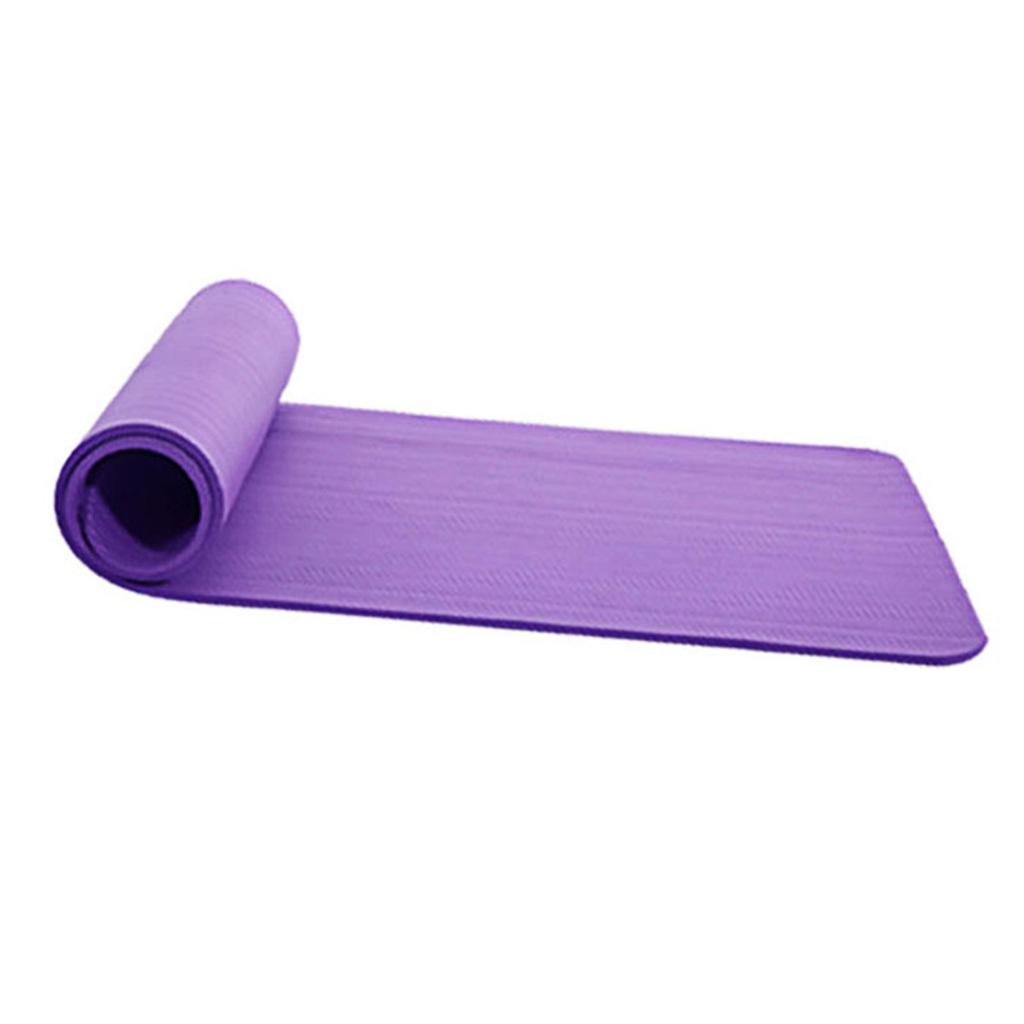 Fitness Mat Extra Long NBR Widened Thickened Shock Absorption Stable Support Dance Exercise Mat for