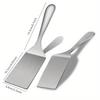 Stainless Steel Square Head Steak Cooking Spatula Pizza Shovel Pancake Beef Scraper For Kitchen Bbq Non-Stick Utensils Supplies