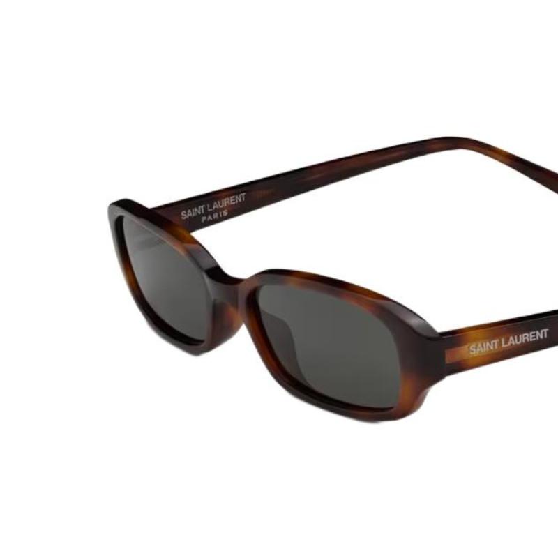 Saint Laurent Logo Acetate Rectangular Sunglasses Unisex sunglasses Tortoise 862864Y99562359