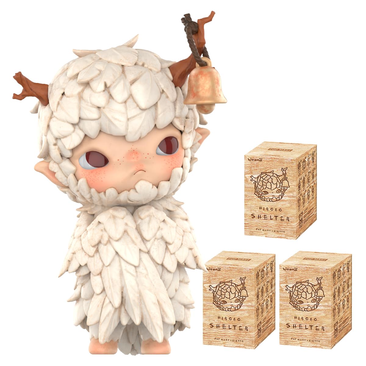 

POP MART HIRONO Shelter Series Pop Mart Gacha Gacha Фигурка Пластиковая модель Премиум Игрушка Мягкий винил Оригинальный персонаж Подарок на день рождения [3 шт.]