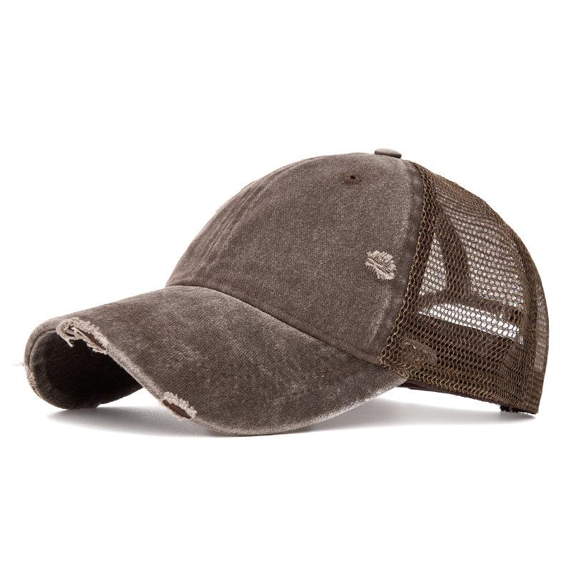 Baseballkappe Sommer Unifarben Atmungsaktive Netzkappe Outdoor Sonnenschutzkappe