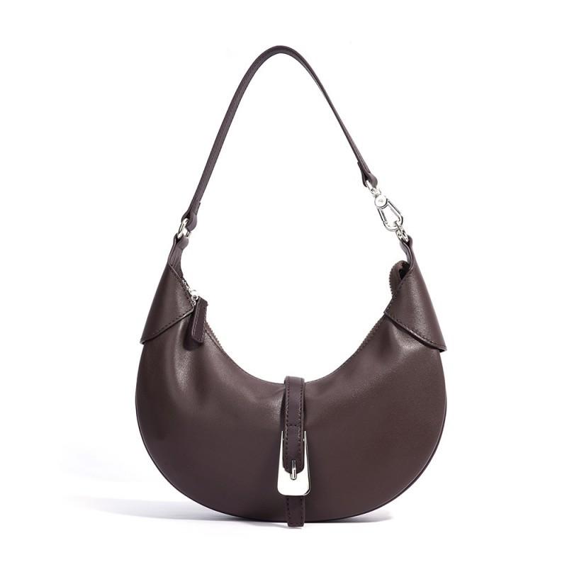 

High-end Niche Versatile Simple Crescent Bag Women s Leather Shoulder Crossbody Armpit 26x5x19cm