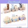 Wooden Digital Candle Commemorative Day Train Toy Set For Creative Play