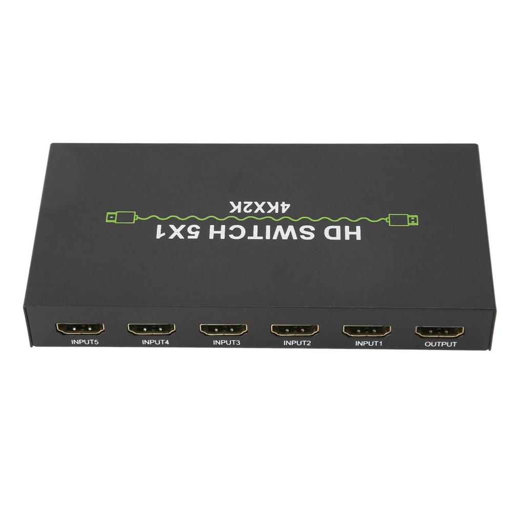 5 In 1 Out Sound Switcher 4k 30Hz HD Switcher for Computer Laptop Set Top Boxes Smart Boxes 100‑240V