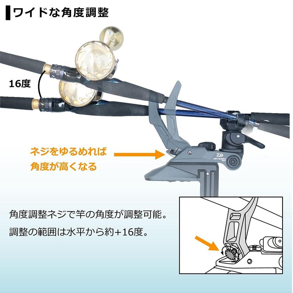 Daiwa Light Holder Alpha 240CH Dark Gray - Fishing Rod Holder