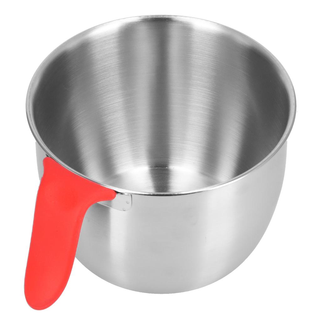 Stainless Steel Mixing Bowl with Handle Non Slip Deepen Splashproof Egg Whisking Bowl for Salad Serving