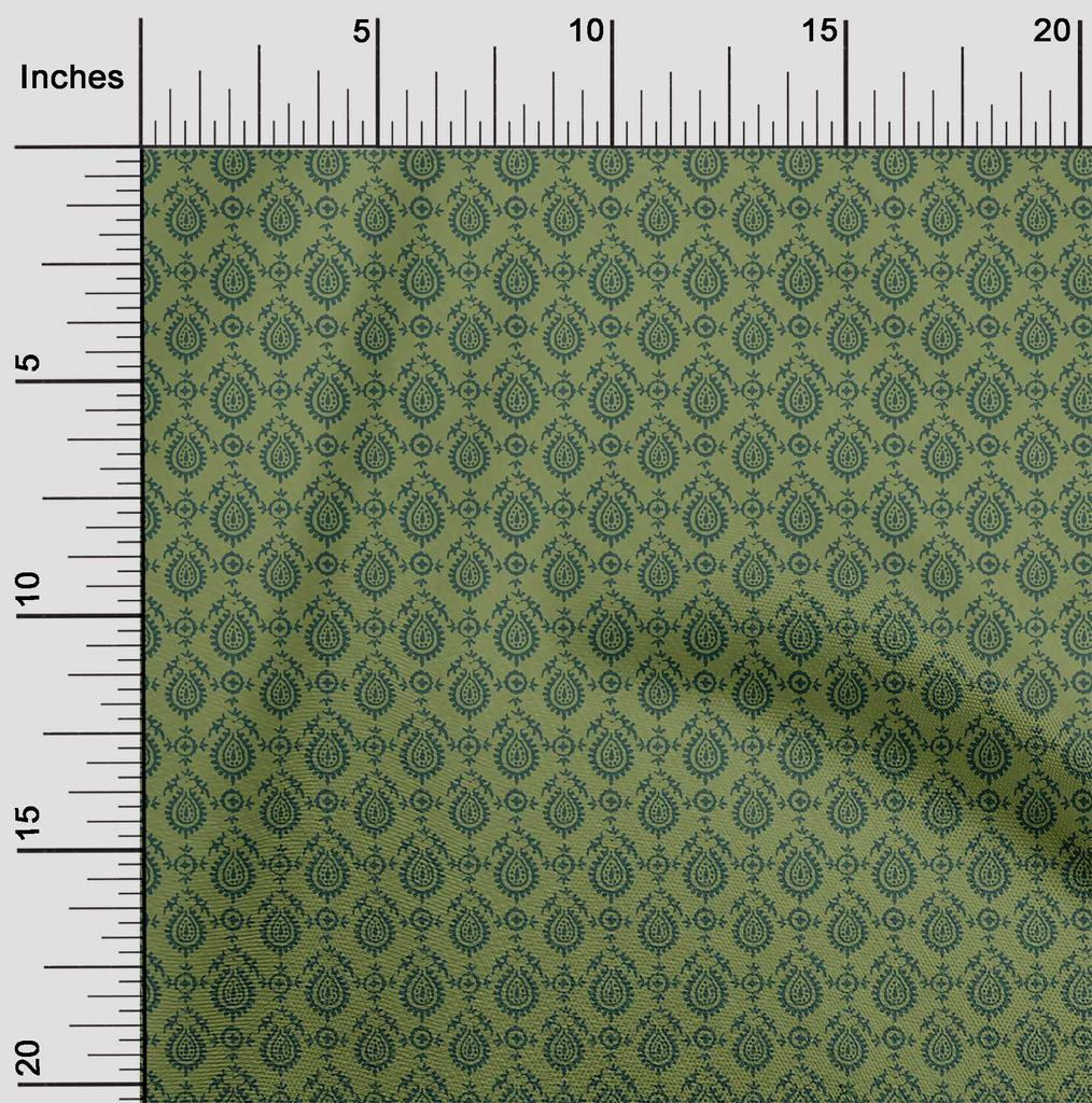 oneOone Tela flexible de algodón con estampado floral de bloques cortados a medida de 40 pulgadas de ancho