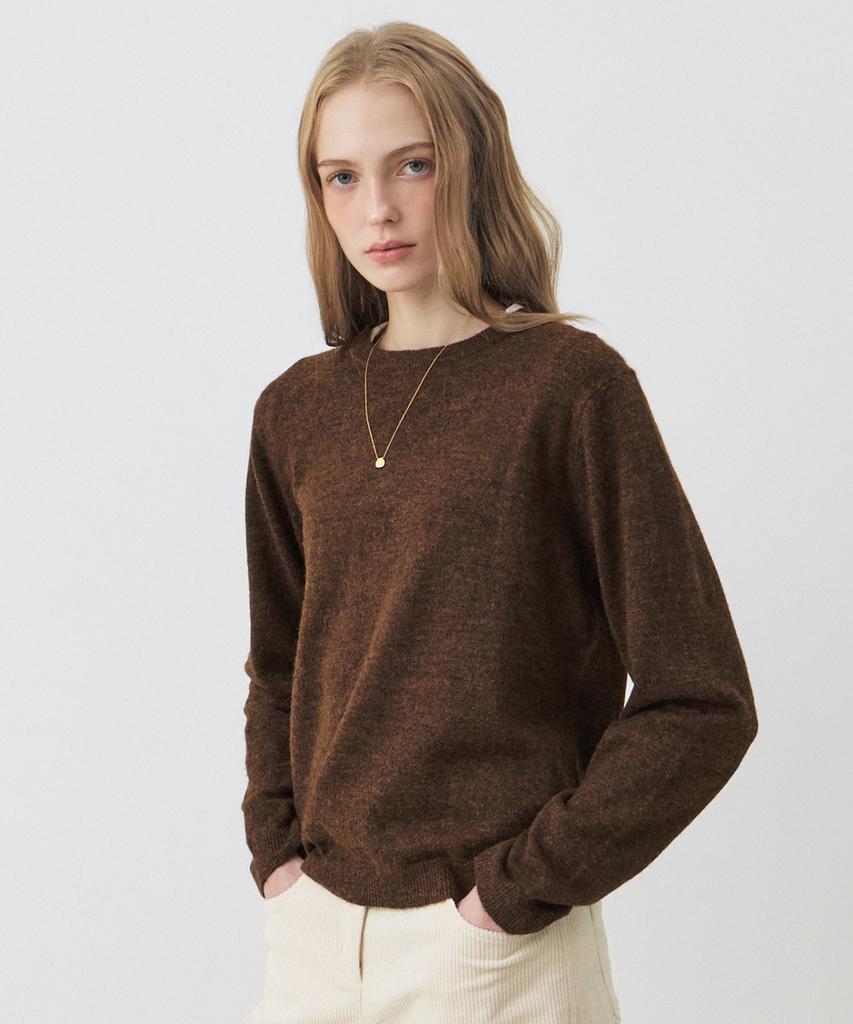 CITYBREEZE Wool Soft Round Neck Knit_4 Colors