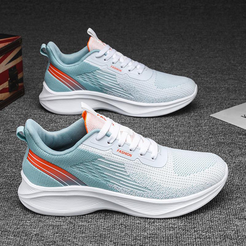 Mesh shoes summer breathable lightweight shoes large size fly-woven mesh youth sports shoes middle school students running shoes