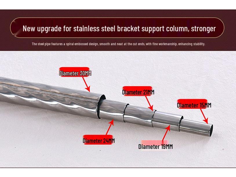 Stainless Steel Mosquito Net Stand with Fan Crossbar for Large Beds
