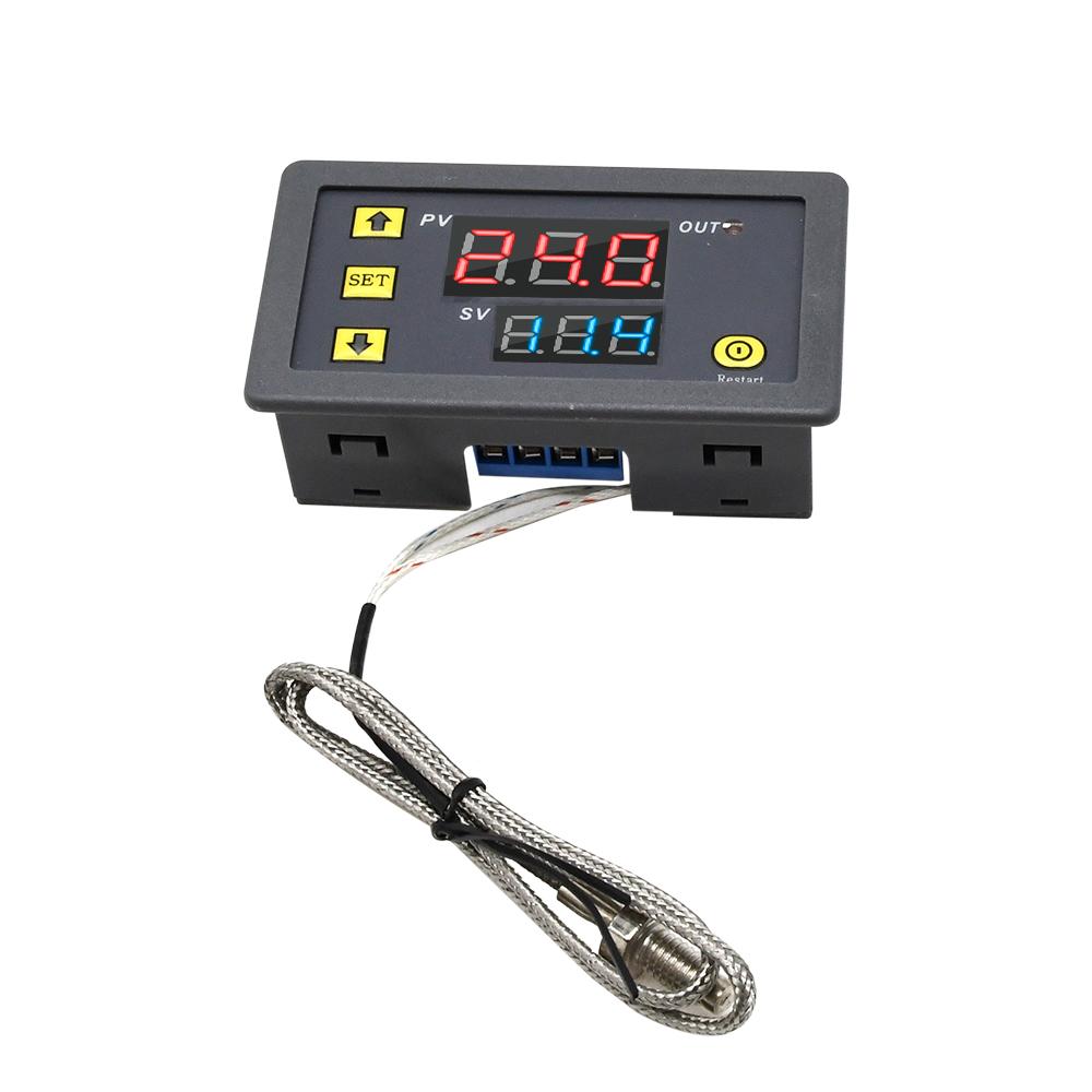 Intelligent Thermostat Temperature Control 1 Way 10A Relay -60~500 Degree K Type M6 Thermocouple Sensor DC 5V 12V 24V AC 220V