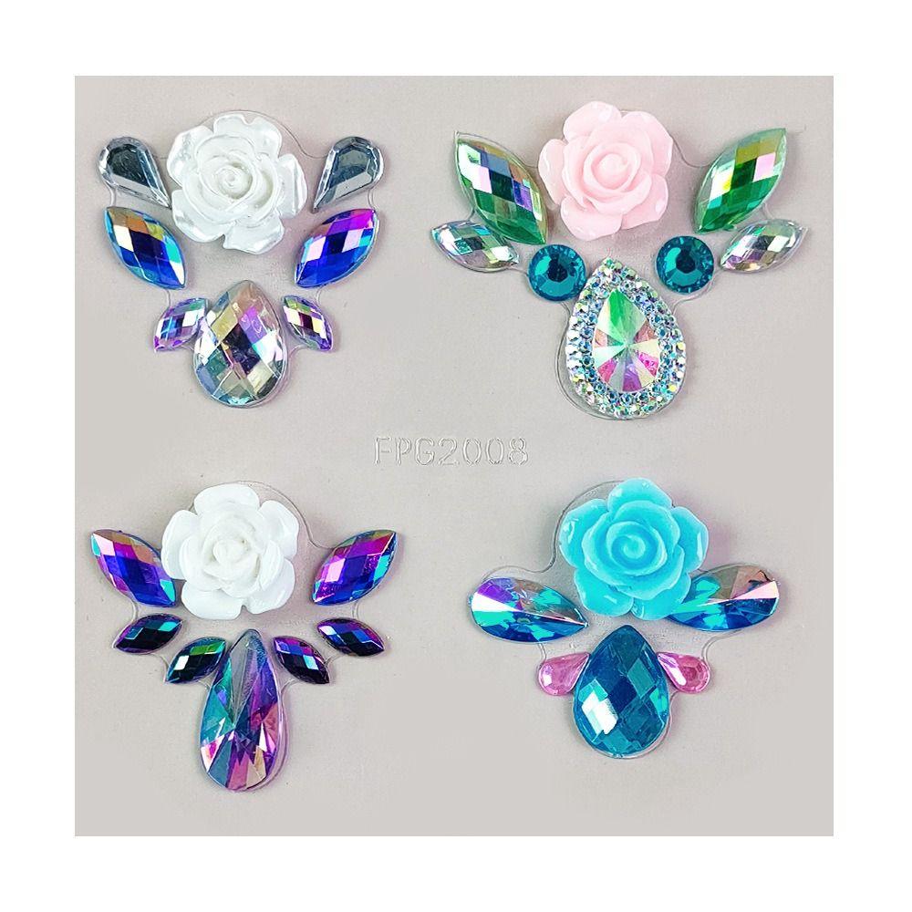 DIY Samolepky na obličej Tělo s drahokamy Dětské 3D samolepky s drahokamy Dětské samolepky na tetování na čelo