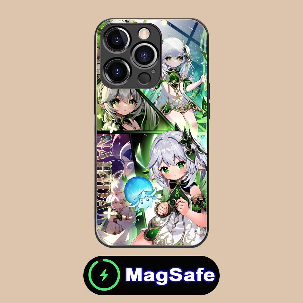 Genshin Impact Nahida Phone Case for iPhone 16 15 14 13 12 11 Pro Max Plus Mini MagSafe Glass Colour Printing Pretty Smartphone