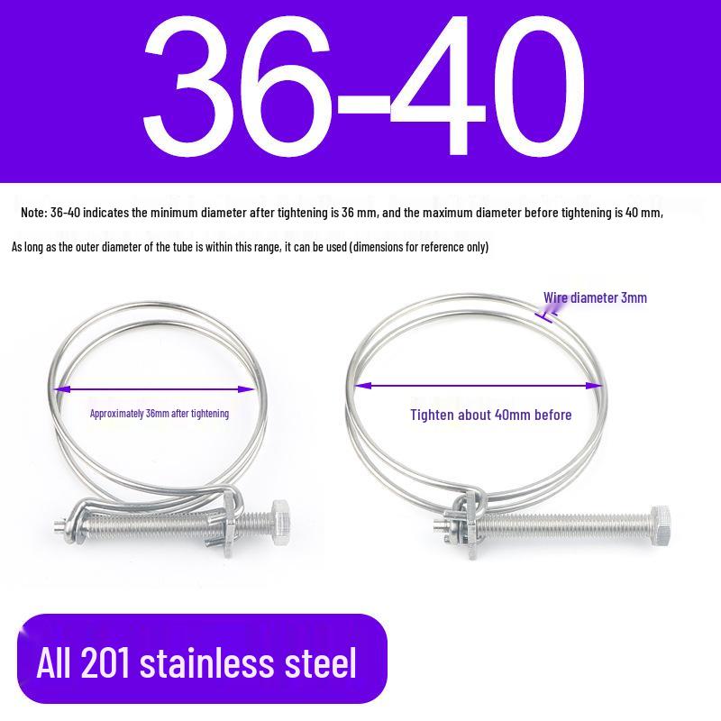 Stainless Steel Double Wire Hose Clamp Set