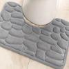 U-shaped Toilet Bath Mat Polyester ToiletMat Soft Anti-Skid Water Absorbing Door Mats Bathroom Home Decoration Toilet Door Mat