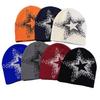 Low MOQ Cuffless Jacquard Acrylic Beanie All Print Y2K Street Hip-hop Fashion Star Pattern Custom Logo Embroidery Travel