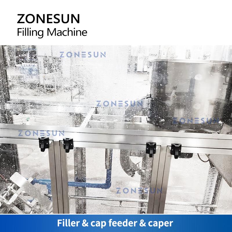 ZONESUN 5 Gallon Drinking Water Liquid Barreled Water Filling Machine Bottle Rinsing Packaging Capping Sealing ZS-XG100J