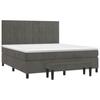 3137858 vidaXL Lit à sommier tapissier et matelas Gris foncé 180x200cm Velours
