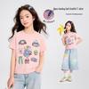Girls' Cartoon Print Short Sleeve T-Shirt