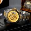 Forsining Stil Herrenmode Casual Hohl Vintage geschnitzt automatische mechanische Uhr