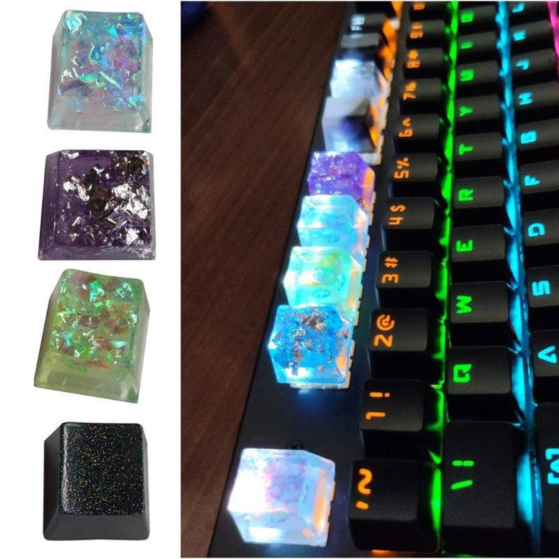 Keyboard Replacement Keycaps for Cherry MX Creative Handmade Customized OEM R4 Profile Resin Keycap 1 Pc