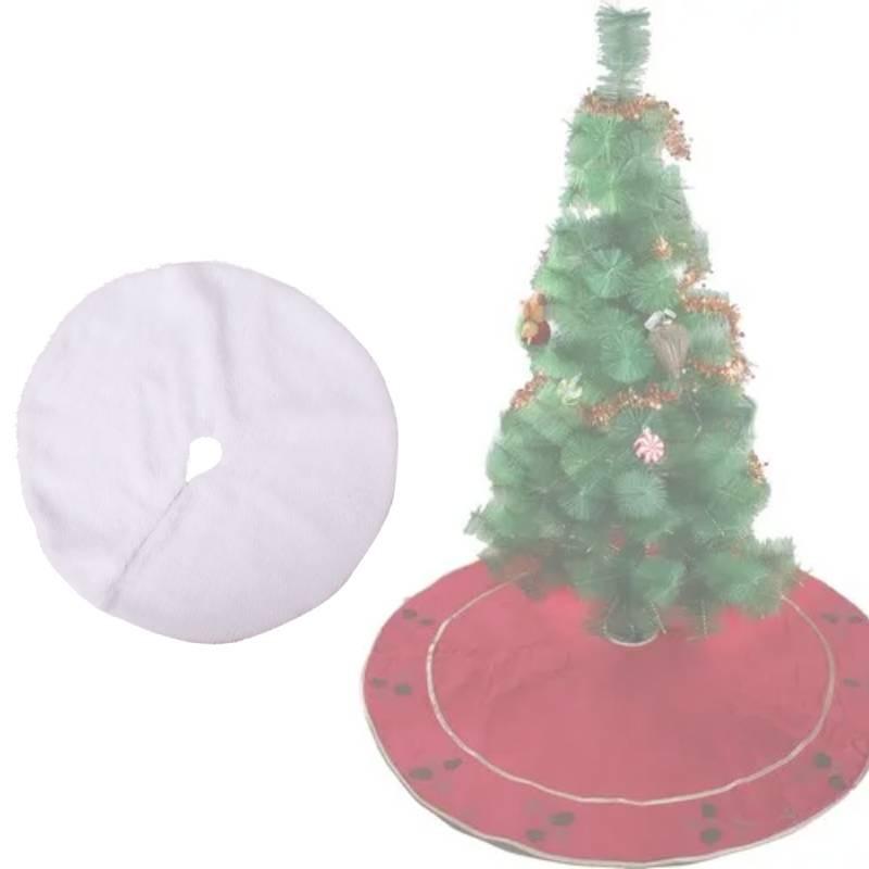 Christmas Decorations Plush Tree Skirt Pure White Tree Bottom Festive Accessorie