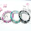 8mm Glazed Frosted Glass Bead Two-Color Wrap-Around Student Bracelet