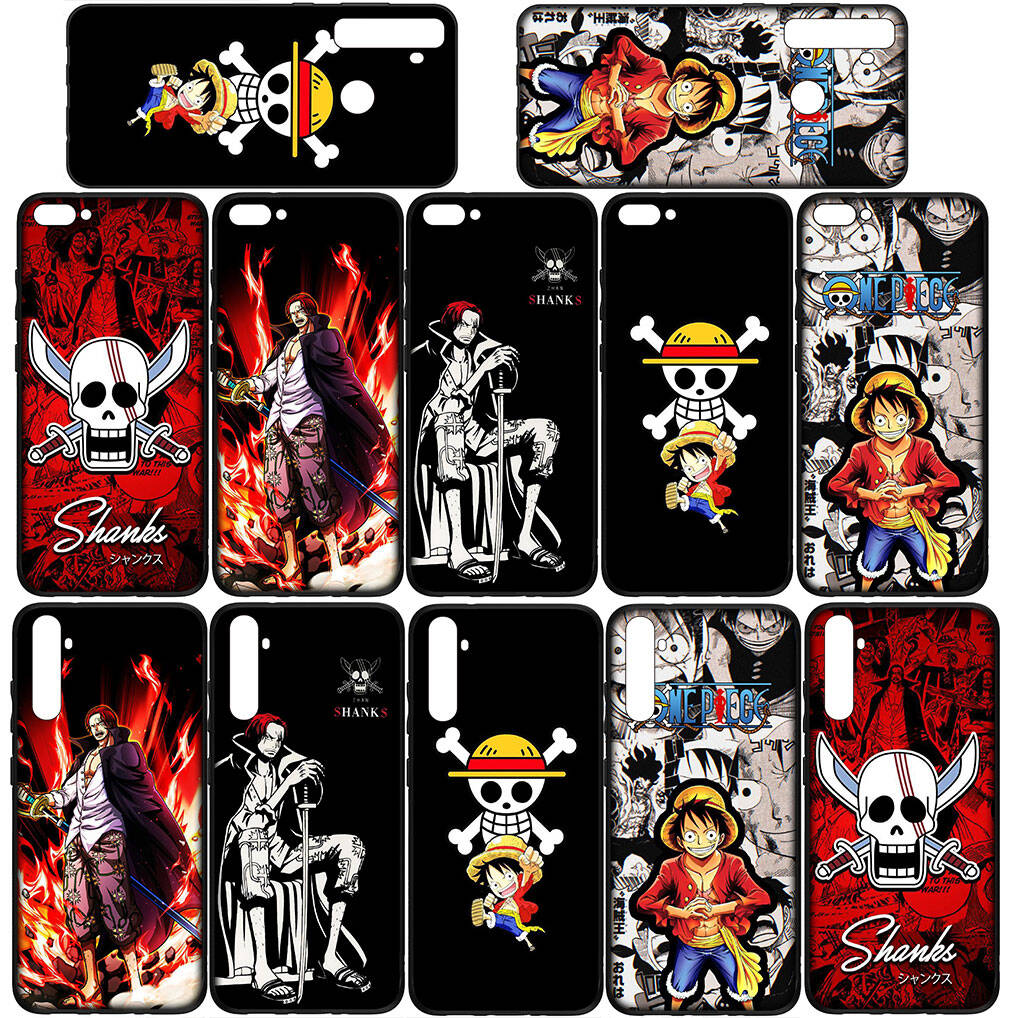 for Samsung Galaxy S25 S24 S23 iPhone 17 16 15 Xiaomi Redmi Note 14 13 12 Plus Pro Max A37 A57 Case Shanks Red Hair Luffy One Piece OPPO Huawei Cover