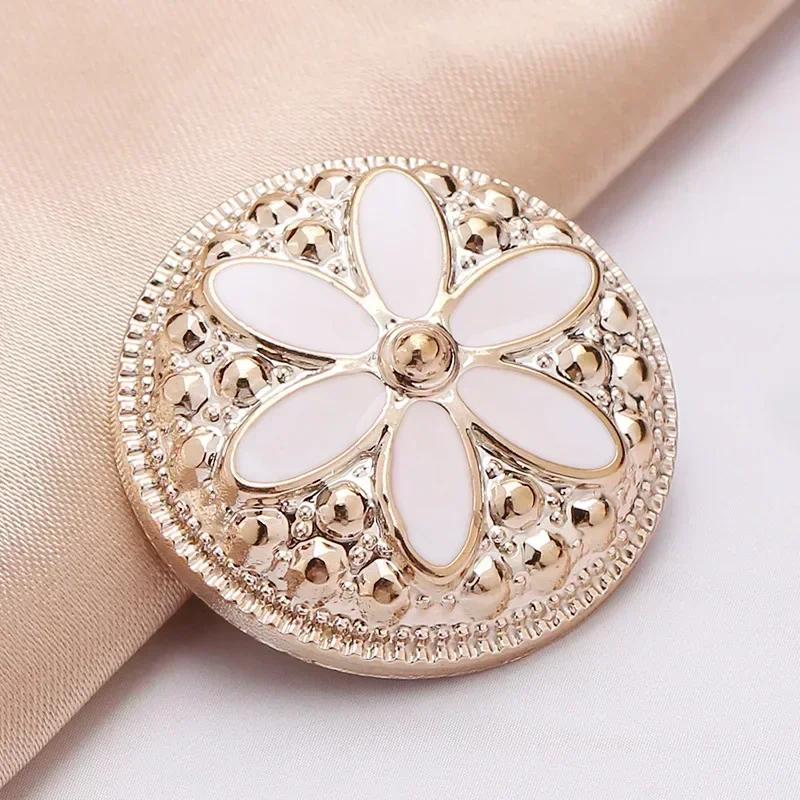 10Pcs Pretty Shank Buttons 21/25Mm Large Beautiful Pattern Buttons Coat Windbreaker Clothing Accessories