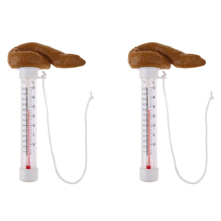 

Floating Poop Prank Thermometer High Accuracy Summer Pool Thermometer Durable 1