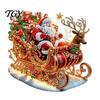 Sparkling Hanging Ornaments Christmas Faux Diamond Art Kit, Santa Snowman Ornament DIY Double Sided Acrylic Pendant with Rhinestones Craft Kit