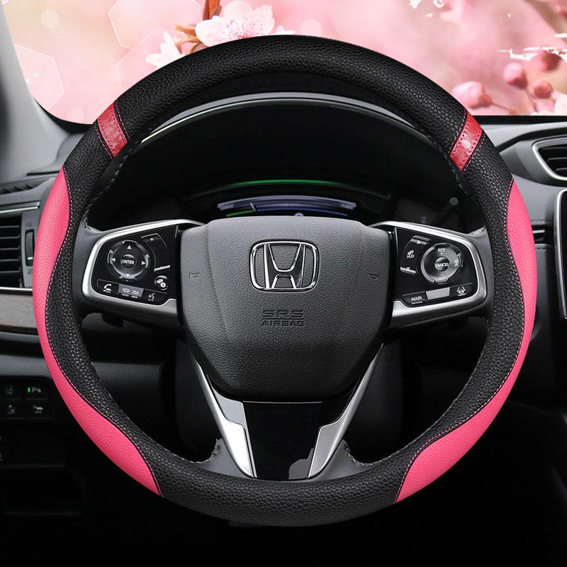 Universal Non-slip PU Leather Steering Wheel Cover - Four Seasons Comfort