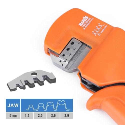 IWISS IWS-2549S Vertical Crimping Machine for JST Connectors, Compact Ratchet Type, Open Barrel, 0.08-1.0mm?, Compatible with Ultra-Small Terminals